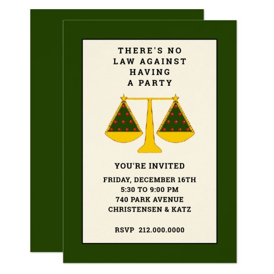 Law firm party invitations