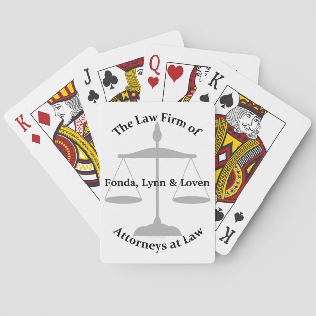 Law Firm Puns Poker Cards (Back)