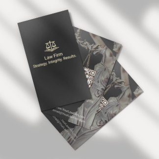 Law Firm QR Code Business Card | Lady Justice