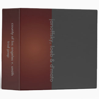 law firm trial prep binders