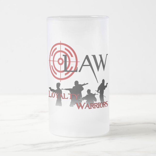 LAW Frosted Beer glass Frosted Glass Beer Mug (Center)