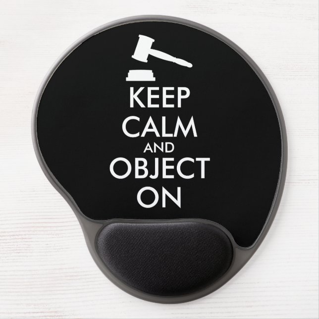 Law Gavel Gel Mousepad Custom Keep Calm Saying (Front)