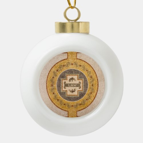Law in the Library of Congress Ceramic Ball Christmas Ornament