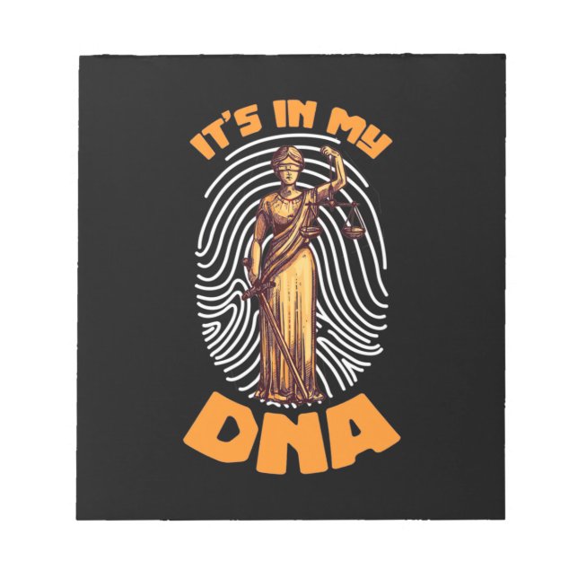 Law It Is In Lawyer DNA Notepad (Front)