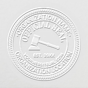 Law Judge Gavel Official Seal Name Loc URL Est Embosser