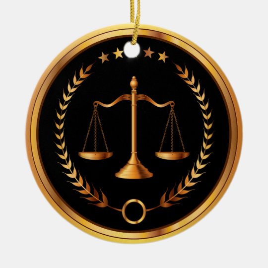 Law, Lawyer, Scales of Justice SRF Ceramic Ornament