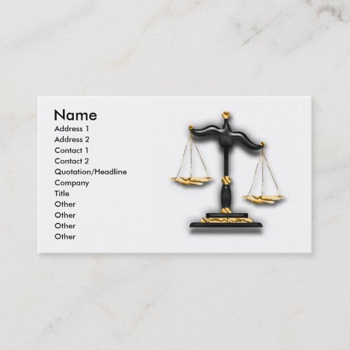 Customizable Law - Legal Business Card