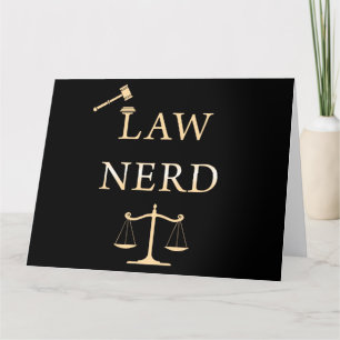 Law Nerd – Funny Lawyer Quote Humor Letterpress Thank You Card
