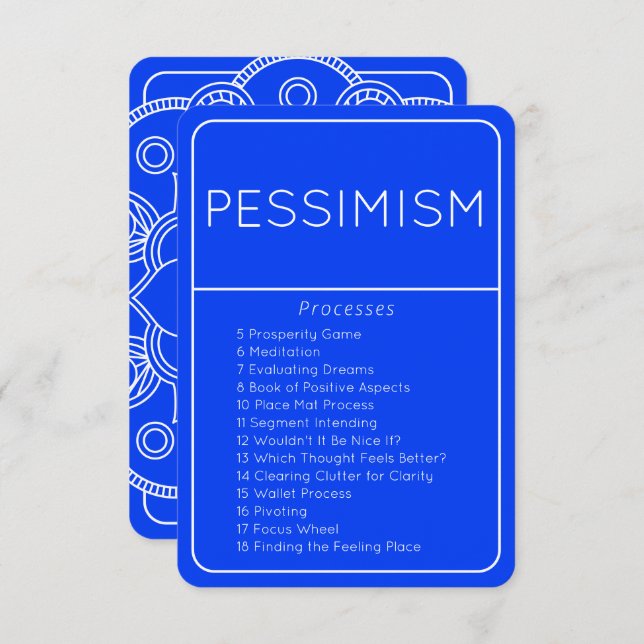 Law of Attraction Abraham Processes Pessimism Card (Front/Back)