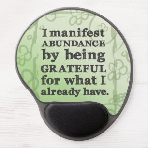 Law of Attraction Attitude of Gratitude Grateful Gel Mouse Pad