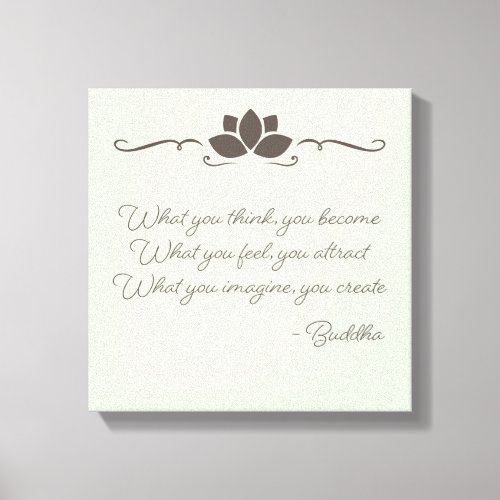 Law of Attraction Buddha Wall Art Canvas