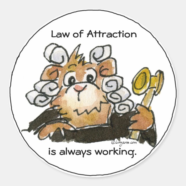 Law of Attraction Cartoon Judge Stickers (Front)