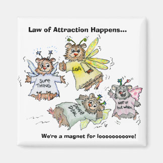 Law of Attraction Cartoon Magnet