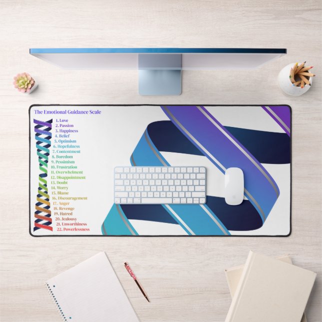 Law of Attraction Emotional Guidance Chart Desk Mat (Office 1)