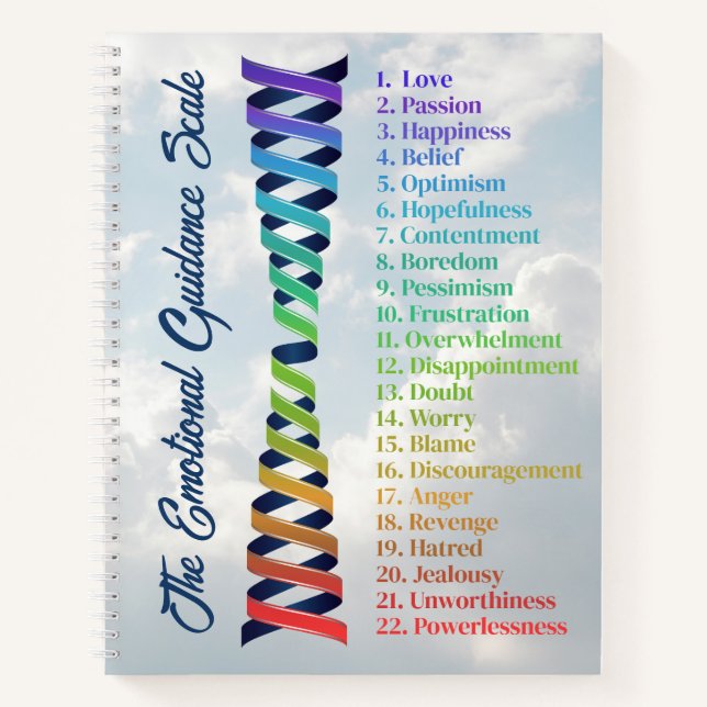 Law of Attraction Emotional Guidance Scale Chart Notebook (Front)