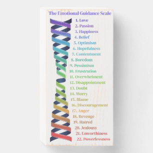 Law of Attraction Emotional Guidance Scale Chart Wooden Box Sign