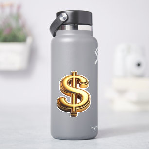 Law of Attraction Gold Dollar Sign Sticker