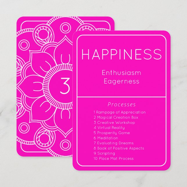 Law of Attraction Happiness Emotional Scale Card (Front/Back)