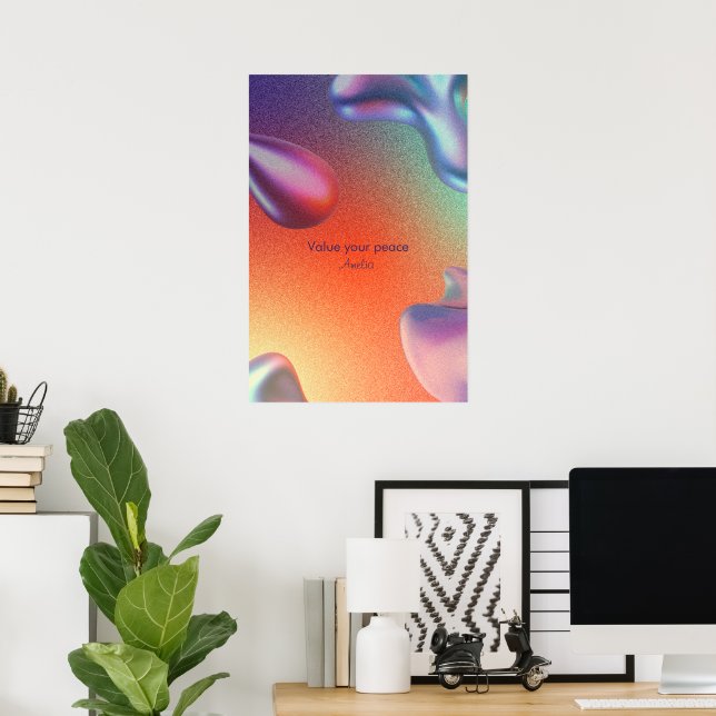 Law of Attraction Inspirational Aura Quote Poster (Home Office)