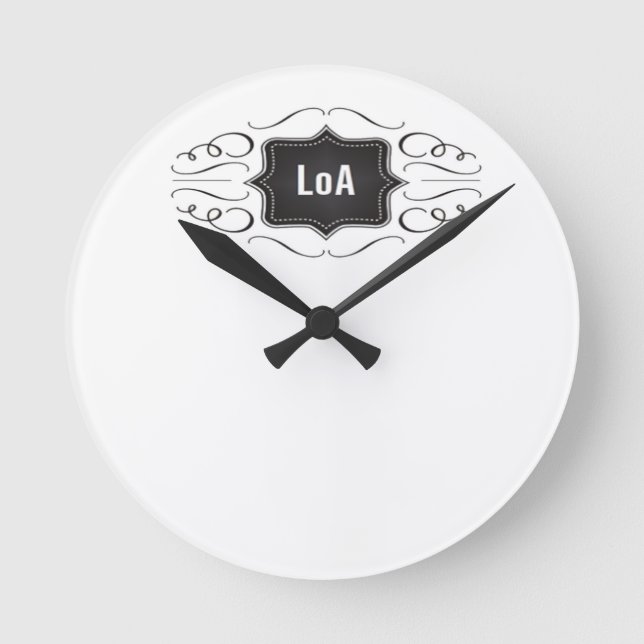 Law of Attraction logo Round Clock (Front)