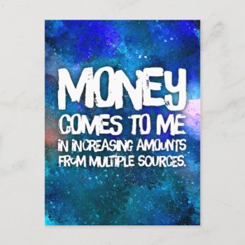 Law Of Attraction Money Manifestation Quote Postcard by azlaird at Zazzle