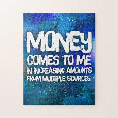 Law of Attraction Money Manifestation Quote Wealth Jigsaw Puzzle