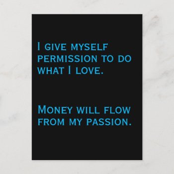 Law Of Attraction Money Manifestation Quote Wealth Postcard by azlaird at Zazzle