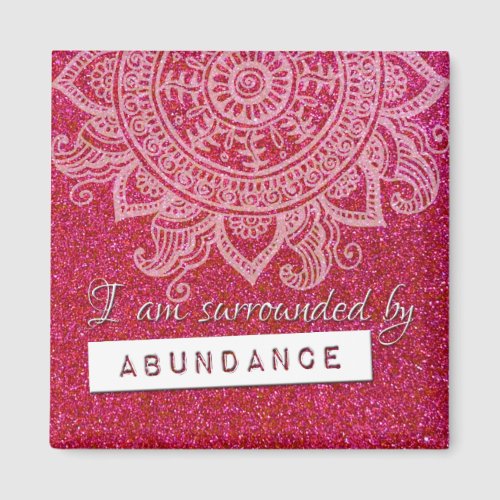 Law of Attraction Money Wealth Yoga Mindful Quote  Magnet