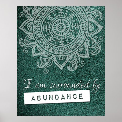 Law of Attraction Money Wealth Yoga Mindful Quote  Poster