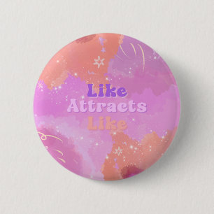 Law of Attraction Motivational Inspirational Pink Button