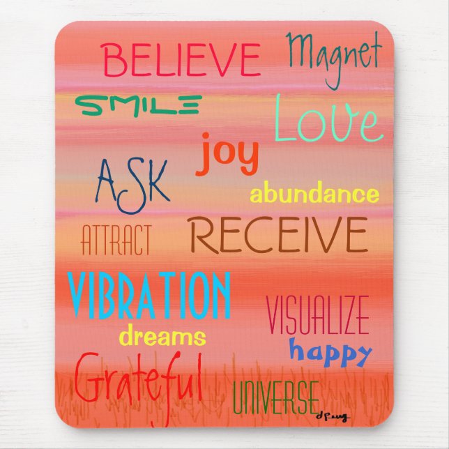 "LAW OF ATTRACTION" MOUSE PAD (Front)