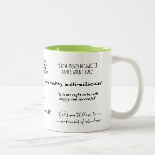 Law of Attraction Positive Quote Mantra Two_Tone Coffee Mug