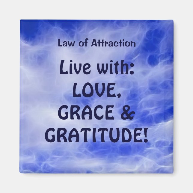 LAW OF ATTRACTION Positive Thinking PMA Magnet (Front)
