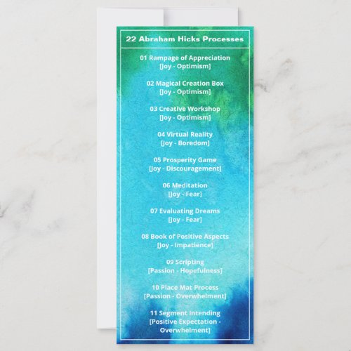 Law of Attraction Processes Watercolor Bookmark