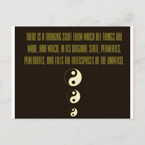 Law of Attraction Quote _Ying Yang Postcard