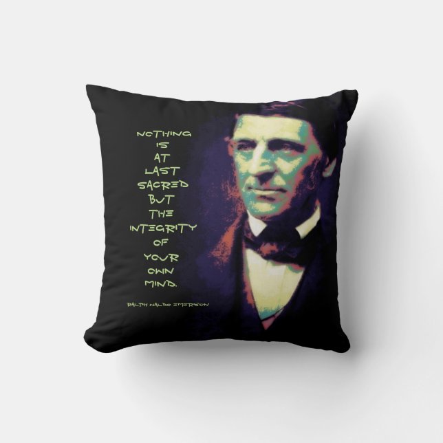 Law of Attraction Ralph Waldo Emerson Quote Throw Pillow (Front)