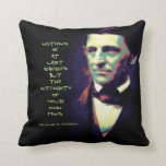 Law of Attraction Ralph Waldo Emerson Quote Throw Pillow