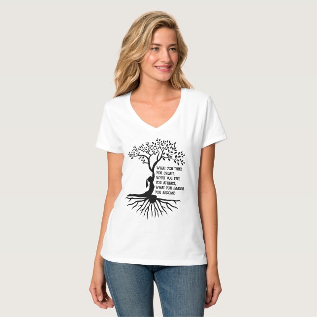 Law Of Attraction Spiritual Buddha Meditation T-Shirt (Front Full)