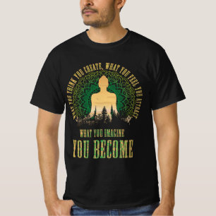 Law Of Attraction Spiritual Buddha Meditation Yoga T-Shirt