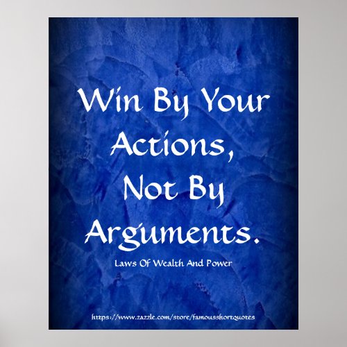 Law Of Wealth Power Win By Your Actions Poster