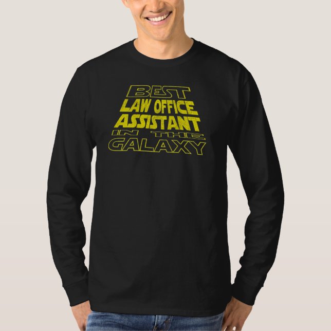Law Office Assistant  Space Backside Design T-Shirt (Front)