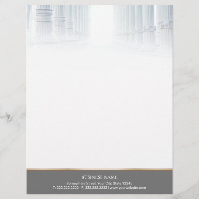 Law Office Attorney at Law Professional Lawyer Letterhead (Front)