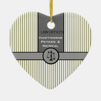 Law Office Attorney Justice Scale Custom Law Gifts Ceramic Ornament