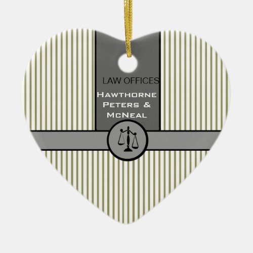 Law Office Attorney Justice Scale Custom Law Gifts Ceramic Ornament