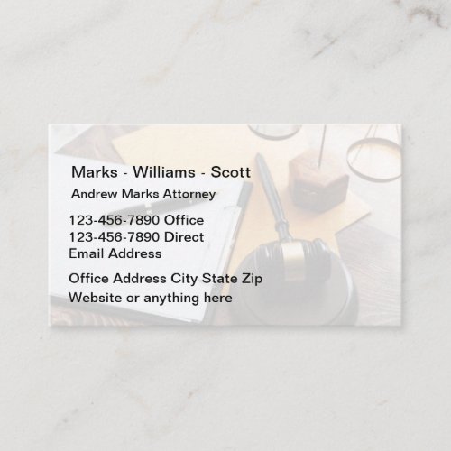 Law Office Attorney Theme  Business Card