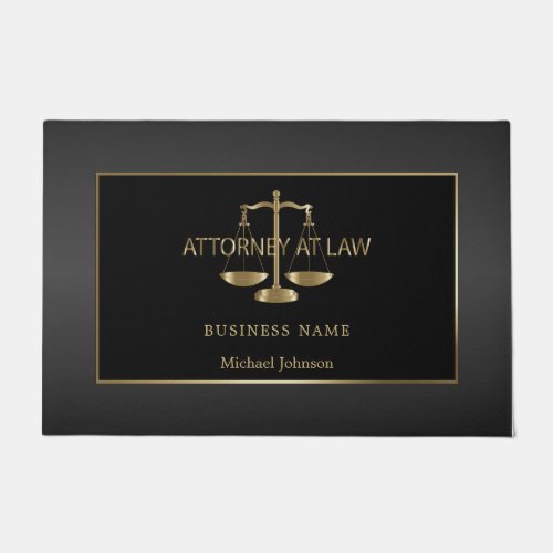 Law Office _ Black and Gold Doormat