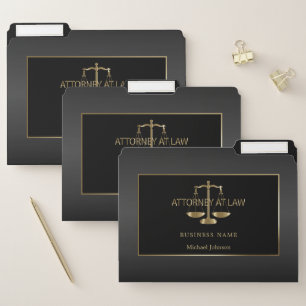 Law Office - Black and Gold File Folder
