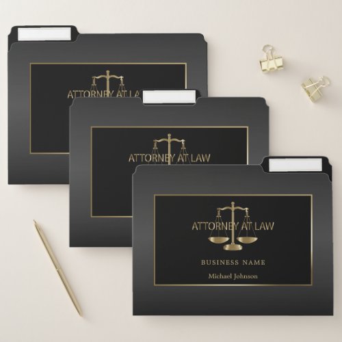 Law Office _ Black and Gold File Folder