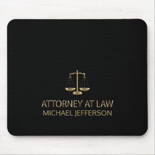 Law Office - Black and Gold Mouse Pad