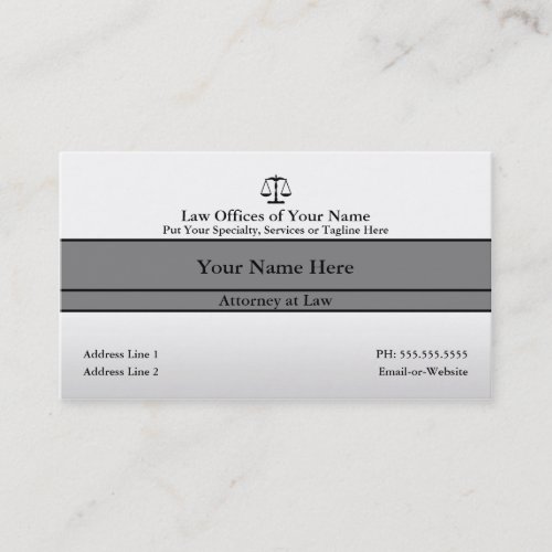 law office business card